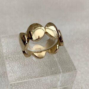 Dyrberg/Kern Calixta round gold circle design ring